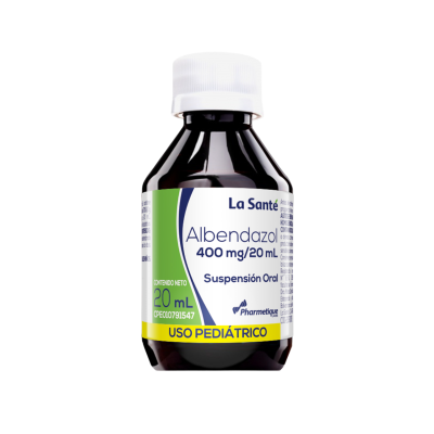 ALBENDAZOL 400 MG/20 ML SUSP X 20 ML